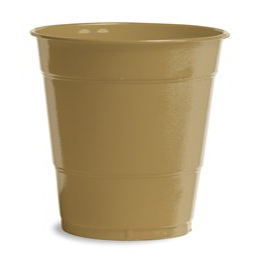 תמונה של כוסות פלסטיק זהב