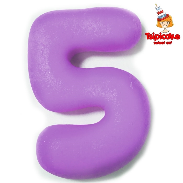 תמונה של מספרים מבצק סוכר בצבעים- 5