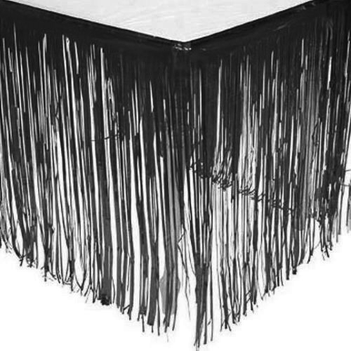 תמונה של חצאית שולחן פרנזים שחור