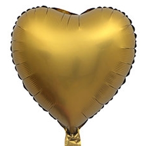 תמונה של בלון הליום לב זהב - כרום