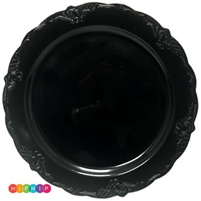 תמונה של צלחות גדולות וינטג' שחור
