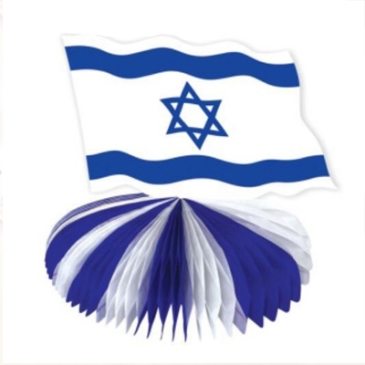 תמונה של קישוט מרכז שולחן - דגל ישראל
