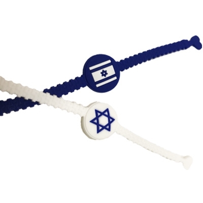 תמונה של צמידי סילקון דגל ישראל 4 יחידות