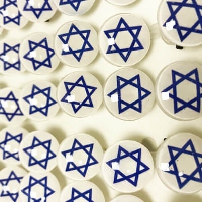 תמונה של טבעות עם אורות - דגל ישראל 5 יחידות