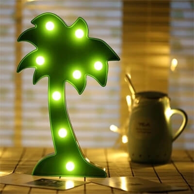 תמונה של מנורת לד עץ דקל