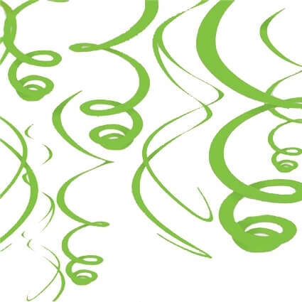 תמונה של קישוט ספירלה ירוק מטאלי