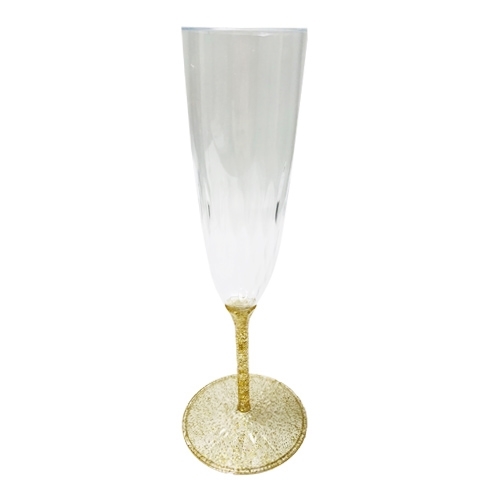 תמונה של כוסות שמפניה רגל זהב מנצנץ