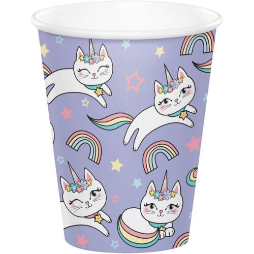 תמונה של כוסות נייר חם/קר חתול חד קרן