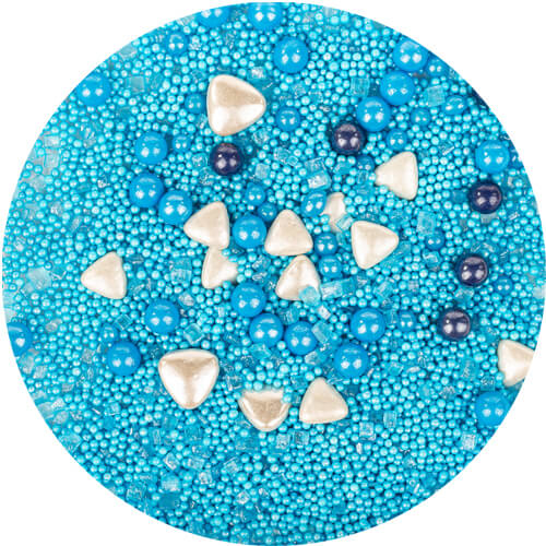 תמונה של סוכריות לקישוט מיקס כחול כסוף