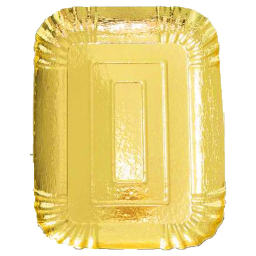תמונה של מגש מלבן מנייר זהב