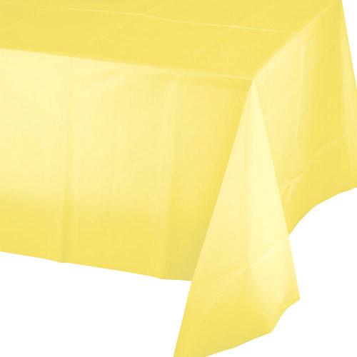 תמונה של מפת שולחן פלסטיק - צהוב מימוסה