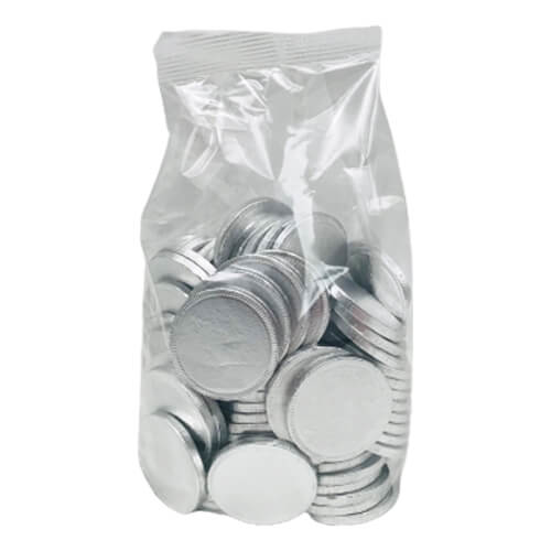 תמונה של מטבעות שוקולד כסף 500 גרם