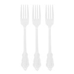 10 מזלגות וינטג' לבן