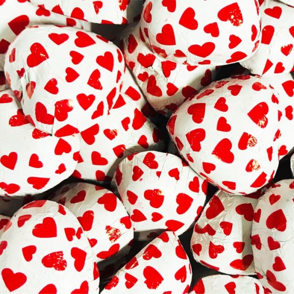 שוקולד חלב לב לבן לבבות 1 ק