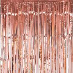 וילון פרנזים מטאלי - רוז גולד