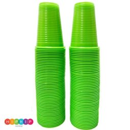 כוסות פלסטיק ירוק - 50 יחידות
