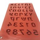 תבנית סיליקון אותיות ומספרים