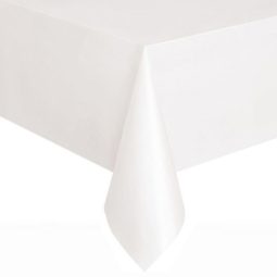 מפת שולחן ניילון - לבן