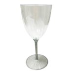 כוסות יין רגל כסף מנצנץ