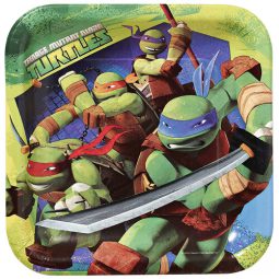 צלחות נייר גדולות צבי הנינג'ה