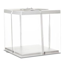 קופסא שקופה לעוגה -  גדולה