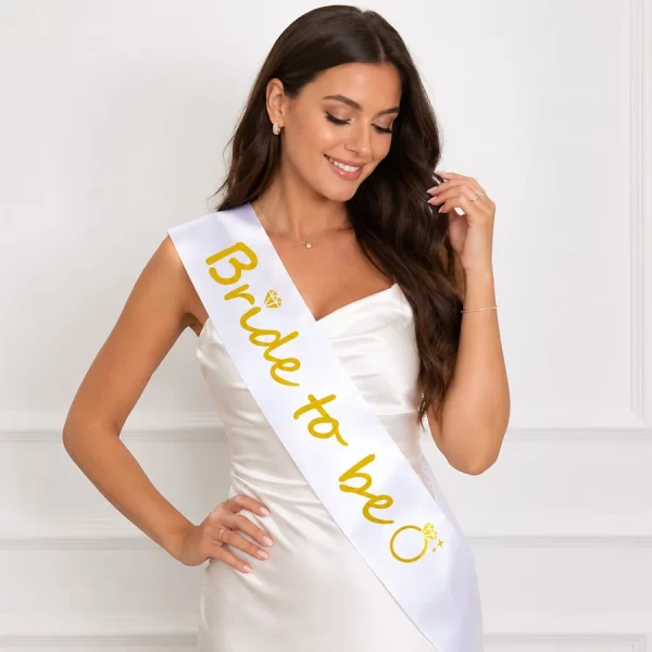 סרט bride to be לבן זהב