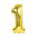 בלון הליום ענק זהב ספרה 1