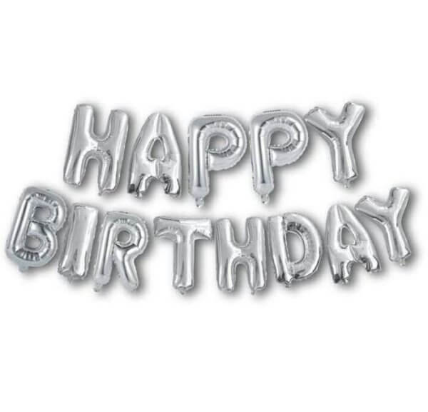 בלוני מיילר כסף HAPPY B-DAY