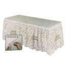 חצאית שולחן לבן זהב