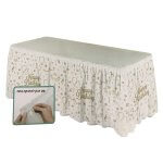 חצאית שולחן לבן זהב