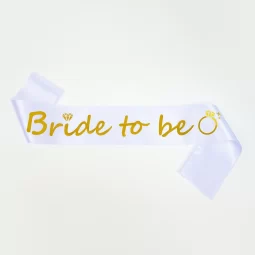 סרט bride to be לבן זהב