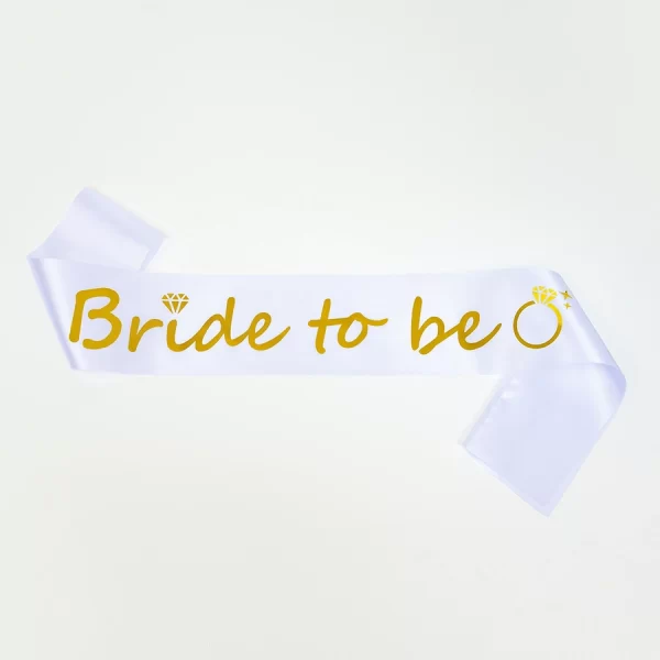 סרט bride to be לבן זהב