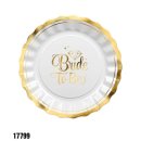 צלחות נייר גדולות מסיבת רווקות - זהב