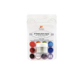 אבקת איבוק מטאלית צבע כסף ספארקל