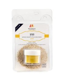 נצנץ - אבקת נצנוץ אכילה לקישוט וקינוחים צבע צהוב