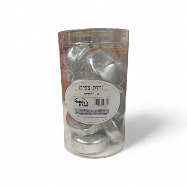 נרות צפים בצבע כסף 10 יח