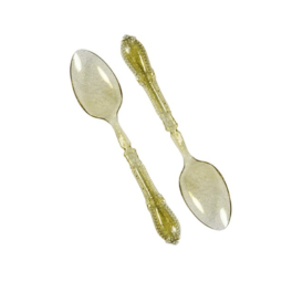 10 כפות וינטג' זהב נצנצ