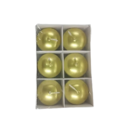 נרות צפים בצבע זהב 6 יח