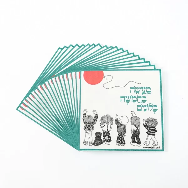 מפיות נייר מעשה בחמישה בלונים